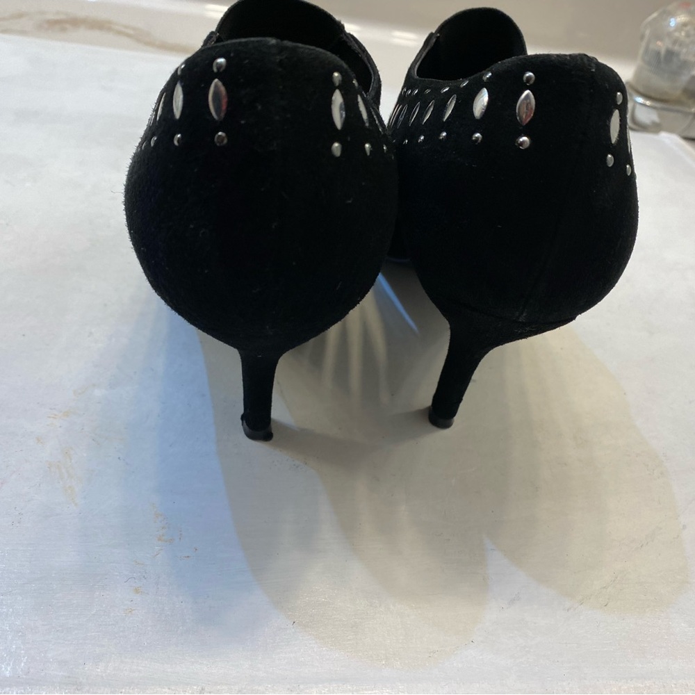 VANELI ZOEY Black Suede Studded ankles boots size 9M excellent condition perfect - Picture 6 of 12